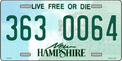 NH license plate 3630064