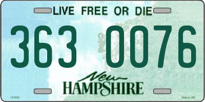 NH license plate 3630076