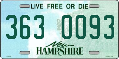 NH license plate 3630093