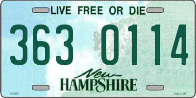 NH license plate 3630114