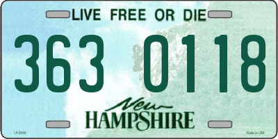 NH license plate 3630118