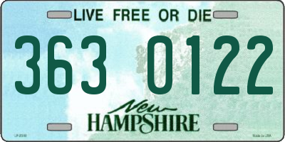 NH license plate 3630122