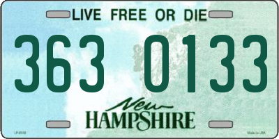 NH license plate 3630133