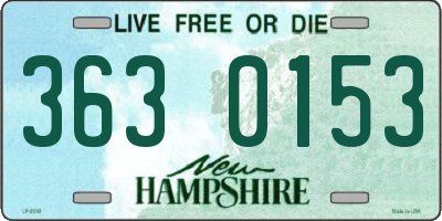 NH license plate 3630153