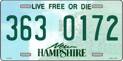NH license plate 3630172
