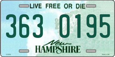 NH license plate 3630195