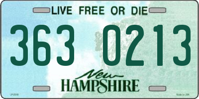 NH license plate 3630213