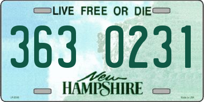 NH license plate 3630231