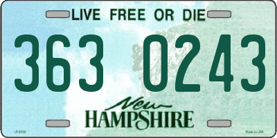 NH license plate 3630243
