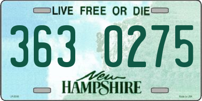 NH license plate 3630275