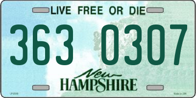 NH license plate 3630307
