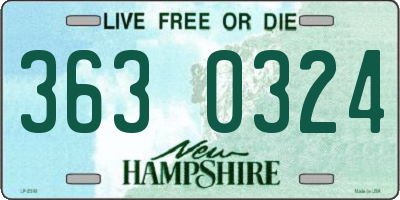 NH license plate 3630324