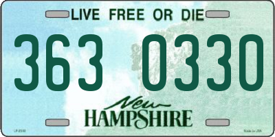 NH license plate 3630330