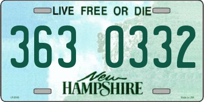NH license plate 3630332