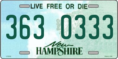 NH license plate 3630333