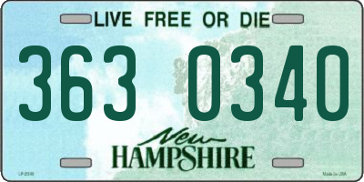 NH license plate 3630340