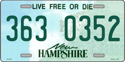 NH license plate 3630352