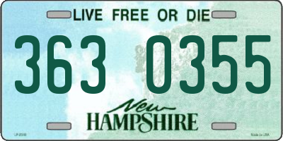 NH license plate 3630355
