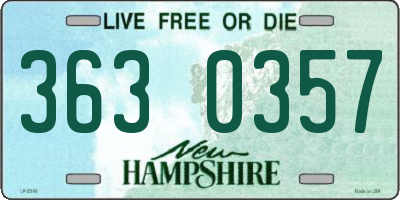 NH license plate 3630357
