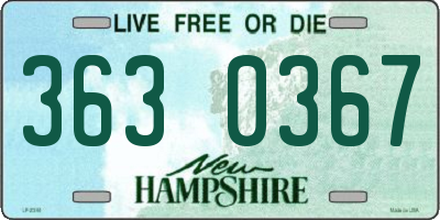 NH license plate 3630367