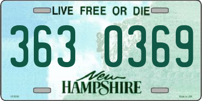 NH license plate 3630369