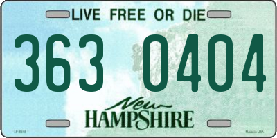 NH license plate 3630404
