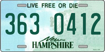 NH license plate 3630412