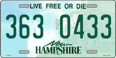 NH license plate 3630433