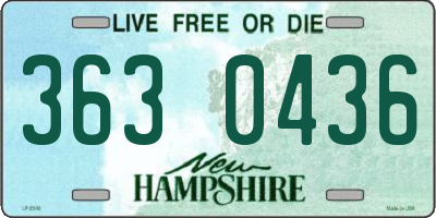NH license plate 3630436