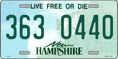NH license plate 3630440