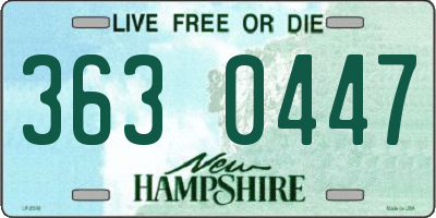 NH license plate 3630447