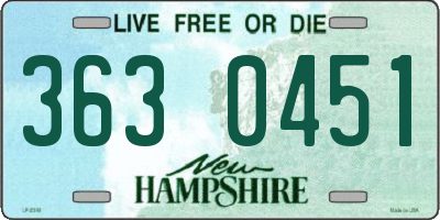 NH license plate 3630451
