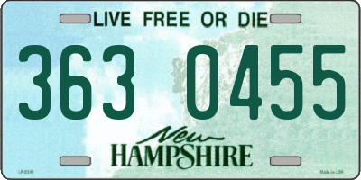 NH license plate 3630455