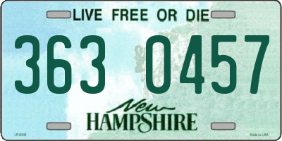 NH license plate 3630457