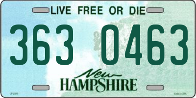 NH license plate 3630463