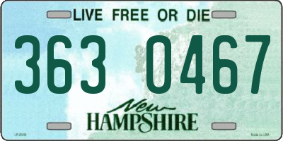 NH license plate 3630467
