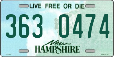 NH license plate 3630474