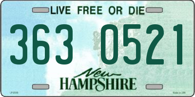 NH license plate 3630521