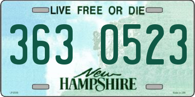 NH license plate 3630523