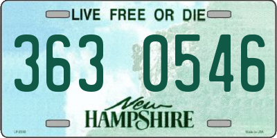 NH license plate 3630546