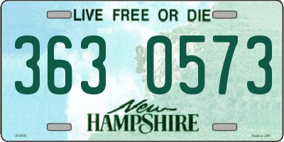 NH license plate 3630573