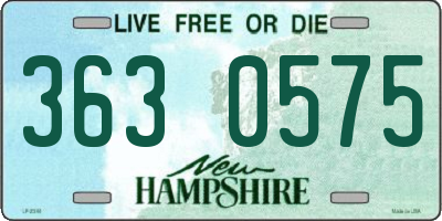 NH license plate 3630575
