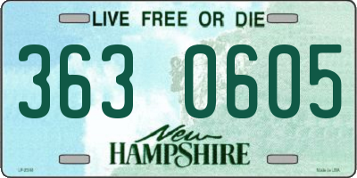 NH license plate 3630605