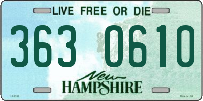 NH license plate 3630610