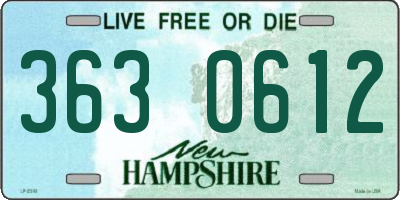 NH license plate 3630612