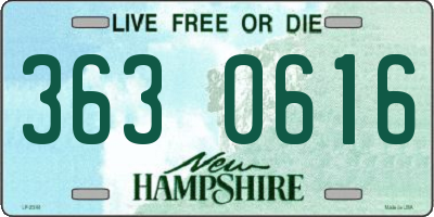 NH license plate 3630616
