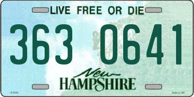 NH license plate 3630641