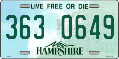 NH license plate 3630649