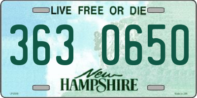 NH license plate 3630650