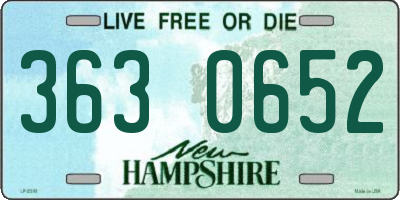NH license plate 3630652